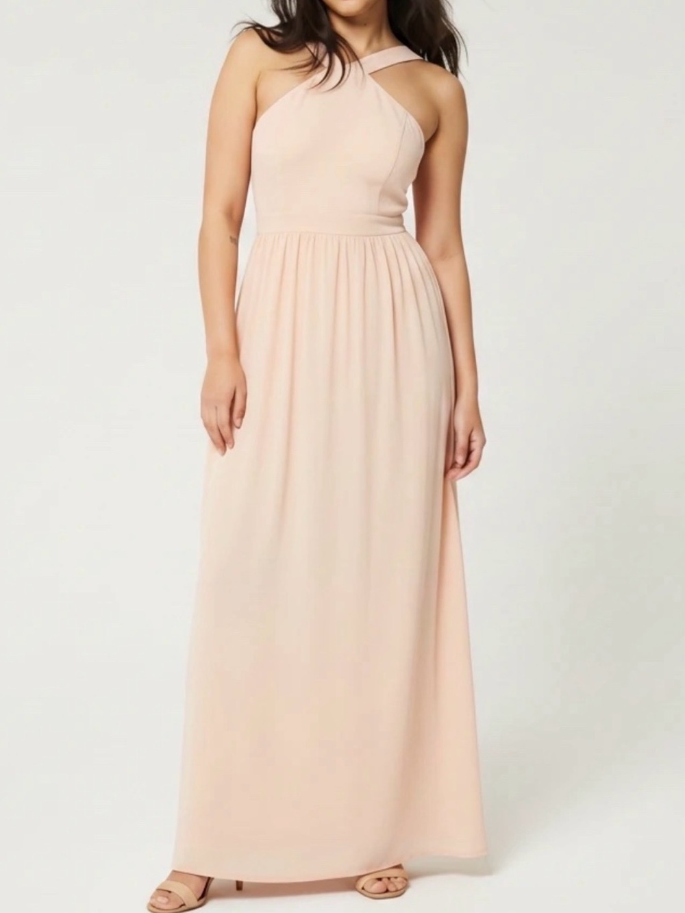 Lulu's Light Pink Long Formal Dress